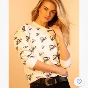 Jordache Women’s Vintage White/Black LOGO Graphic Sweatshirt Size XXL NWT